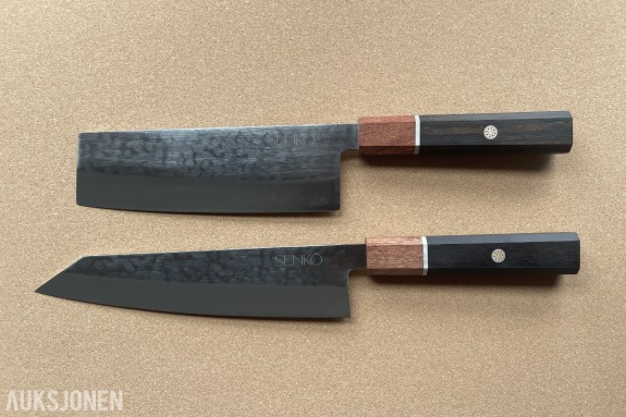 48 TIMERS AUKSJON - EKSKLUSIVT 2-delt knivsett - KIRITSUKE & NAKIRI + Fruktkniv